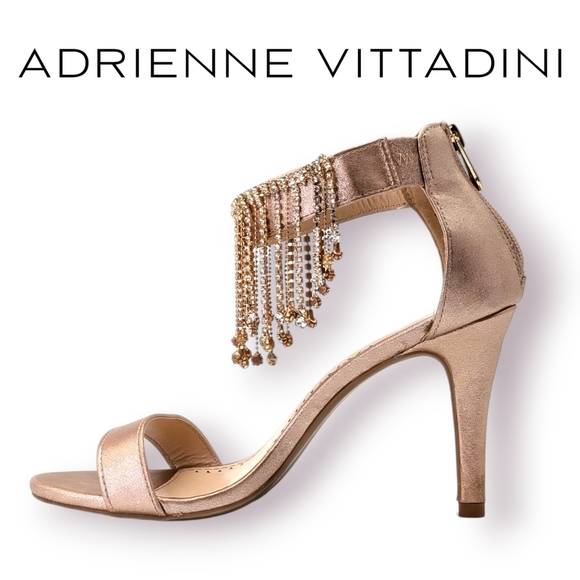 Adrienne Vittadini | Gala Fringed Ankle Strap | Glamour in Every Step Size 7.5 - Picture 1 of 17